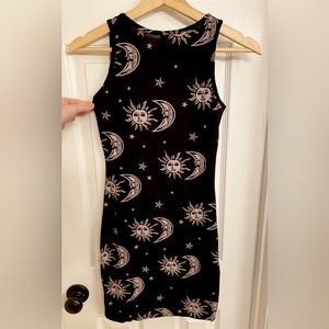 Sun Moon and Stars Celestial Tank Dress